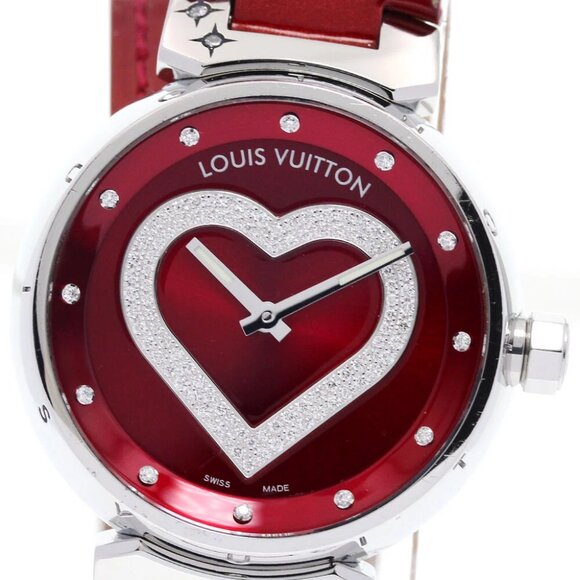 LOUIS VUITTON Tambour Heart Pomme d'Amour Q1314 diamond Quartz Ladies_827975 - Picture 1 of 7